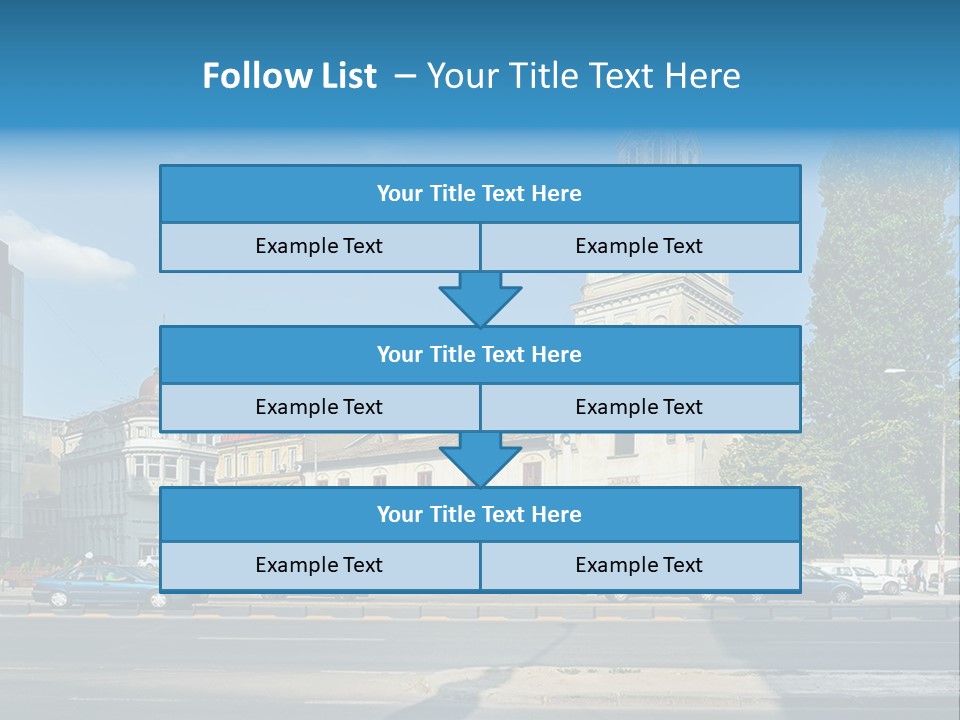 A Church With A Steeple On A Sunny Day PowerPoint Template