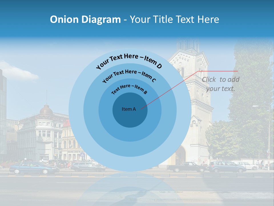 A Church With A Steeple On A Sunny Day PowerPoint Template