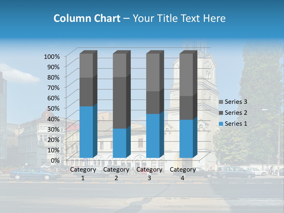 A Church With A Steeple On A Sunny Day PowerPoint Template