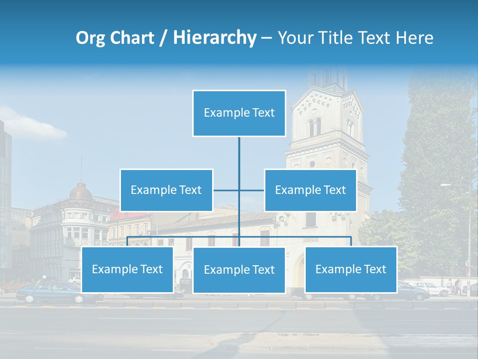 A Church With A Steeple On A Sunny Day PowerPoint Template