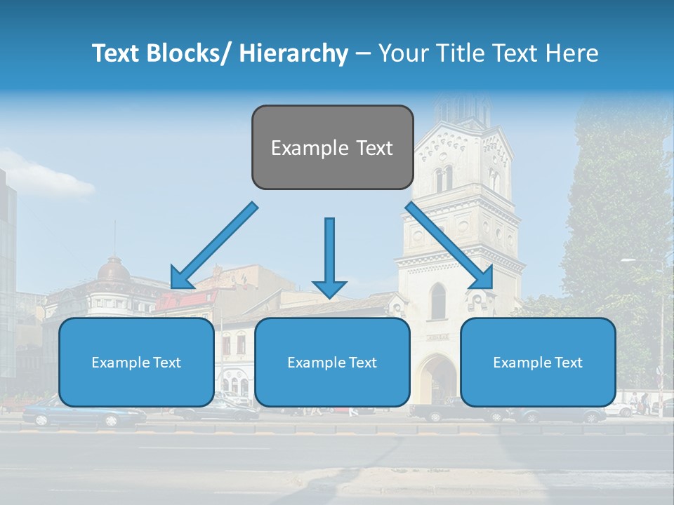 A Church With A Steeple On A Sunny Day PowerPoint Template
