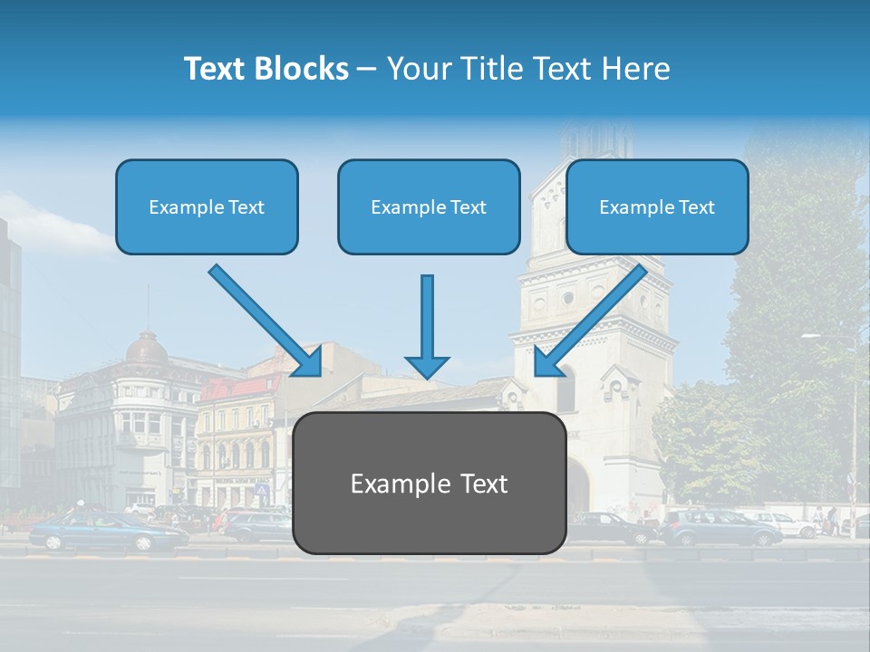 A Church With A Steeple On A Sunny Day PowerPoint Template