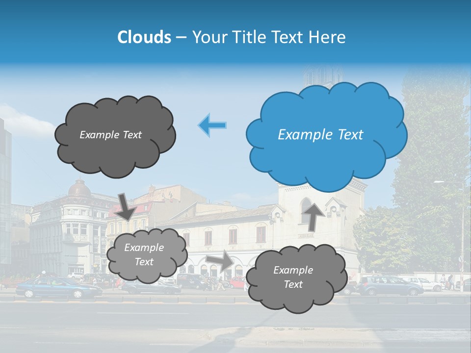 A Church With A Steeple On A Sunny Day PowerPoint Template