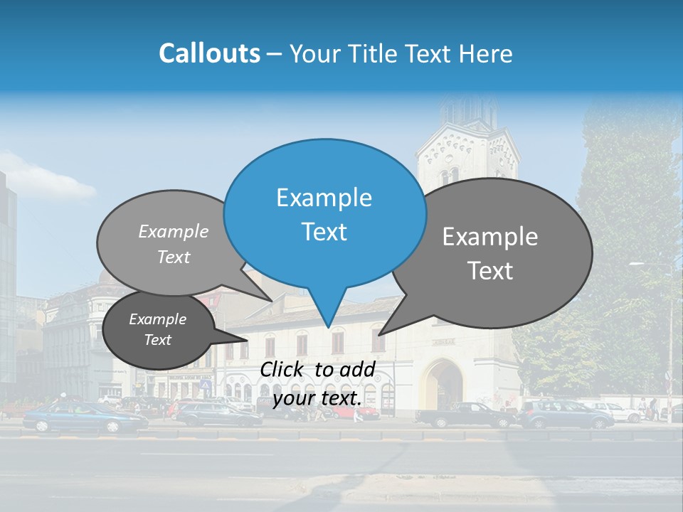 A Church With A Steeple On A Sunny Day PowerPoint Template