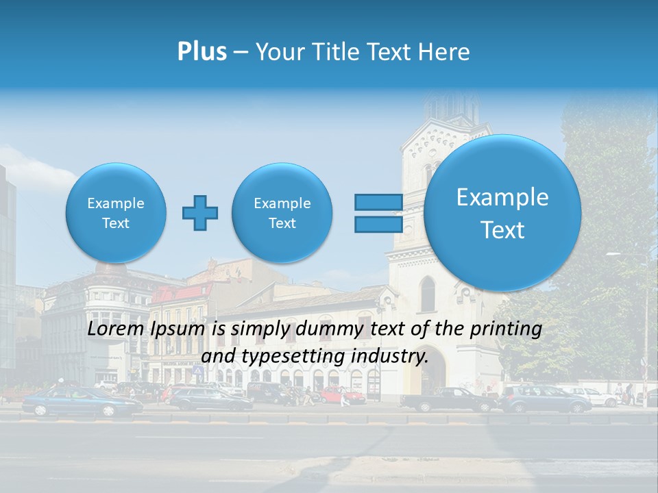 A Church With A Steeple On A Sunny Day PowerPoint Template