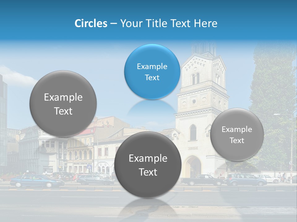 A Church With A Steeple On A Sunny Day PowerPoint Template