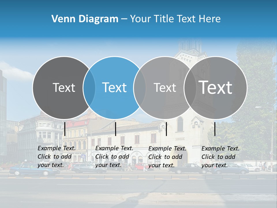 A Church With A Steeple On A Sunny Day PowerPoint Template