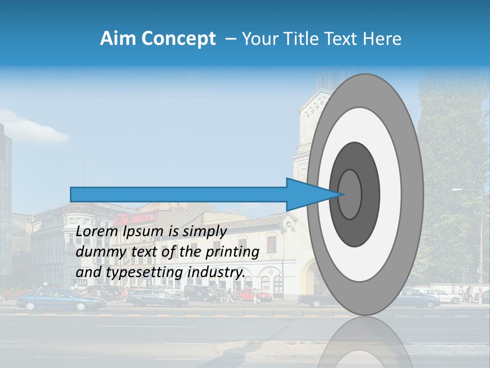 A Church With A Steeple On A Sunny Day PowerPoint Template