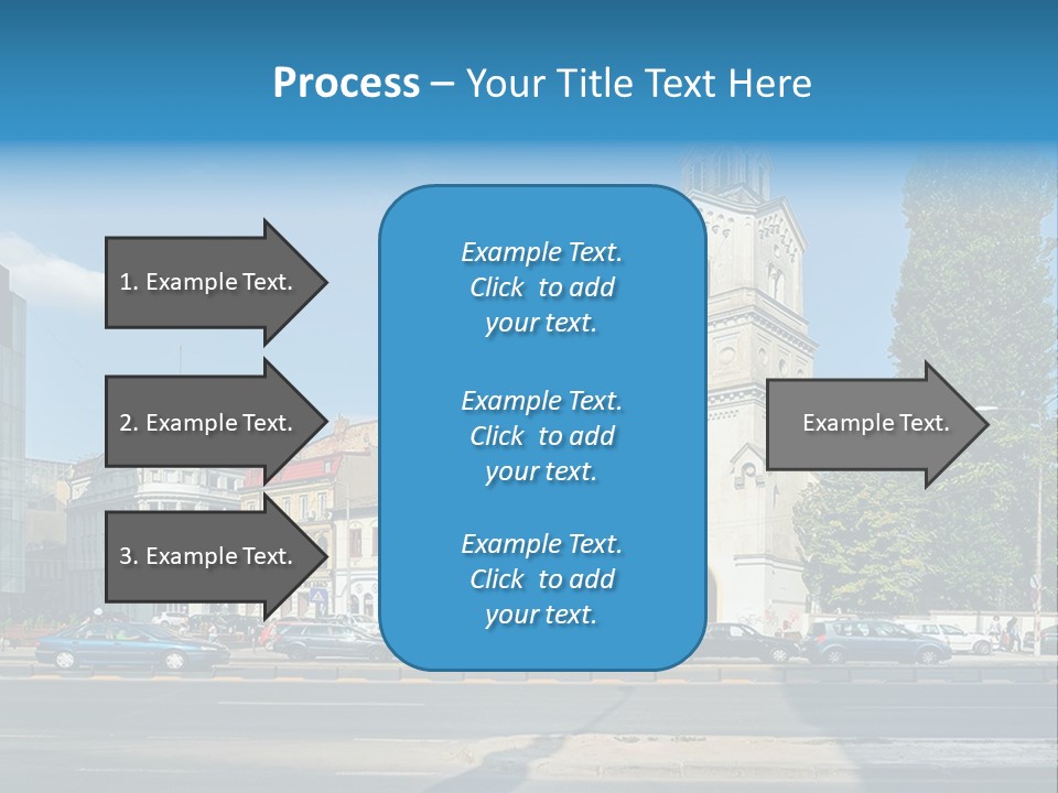 A Church With A Steeple On A Sunny Day PowerPoint Template