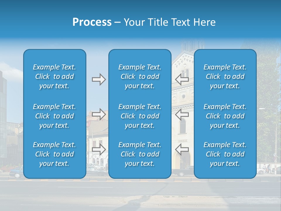 A Church With A Steeple On A Sunny Day PowerPoint Template