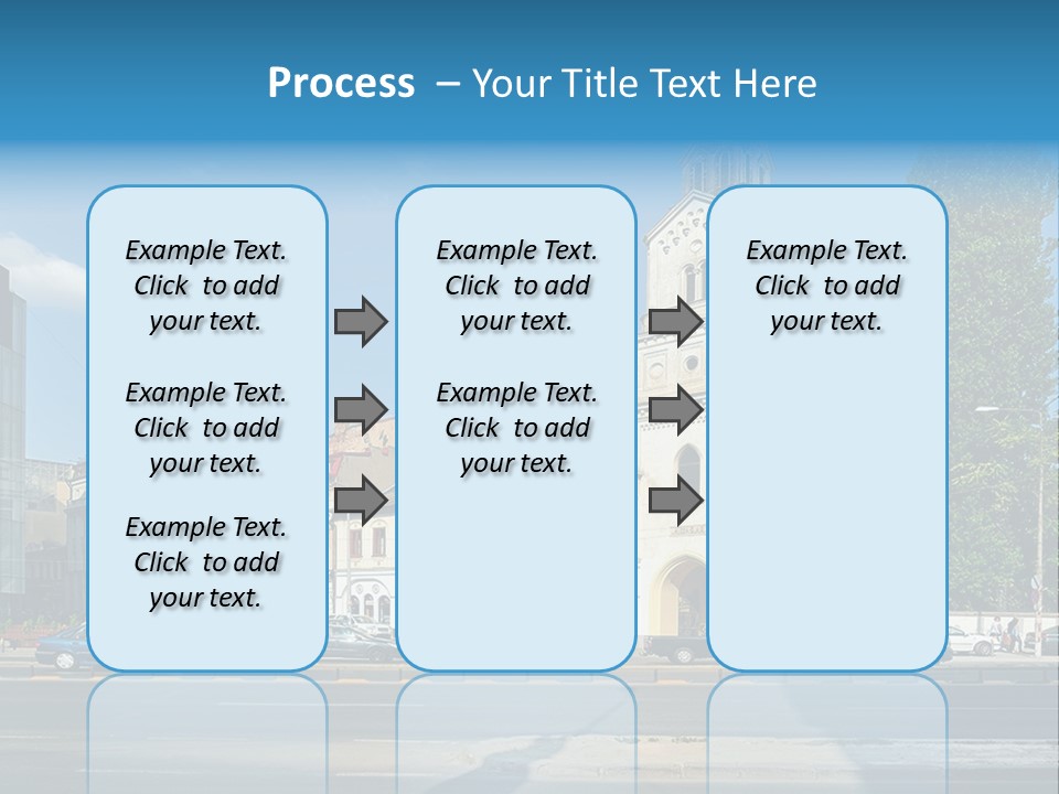 A Church With A Steeple On A Sunny Day PowerPoint Template