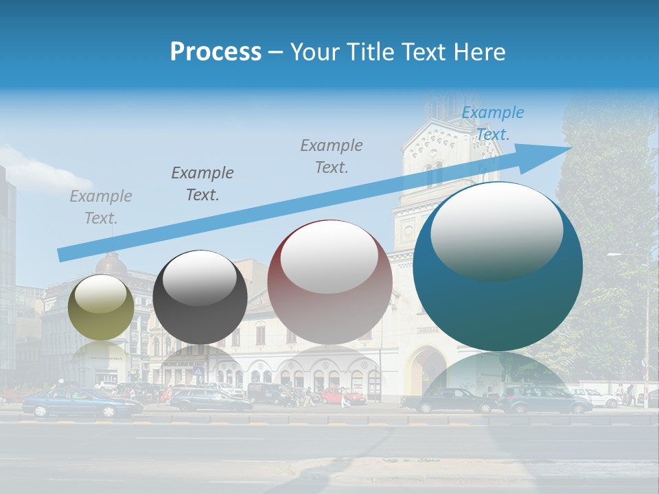 A Church With A Steeple On A Sunny Day PowerPoint Template