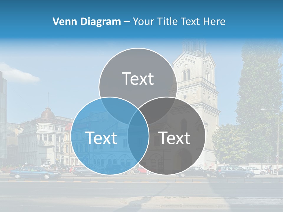A Church With A Steeple On A Sunny Day PowerPoint Template