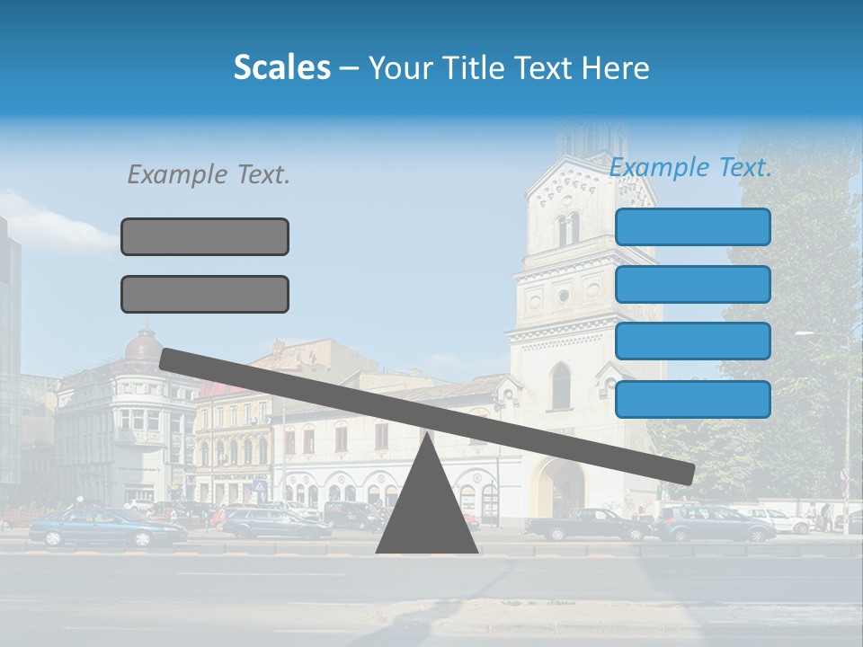 A Church With A Steeple On A Sunny Day PowerPoint Template