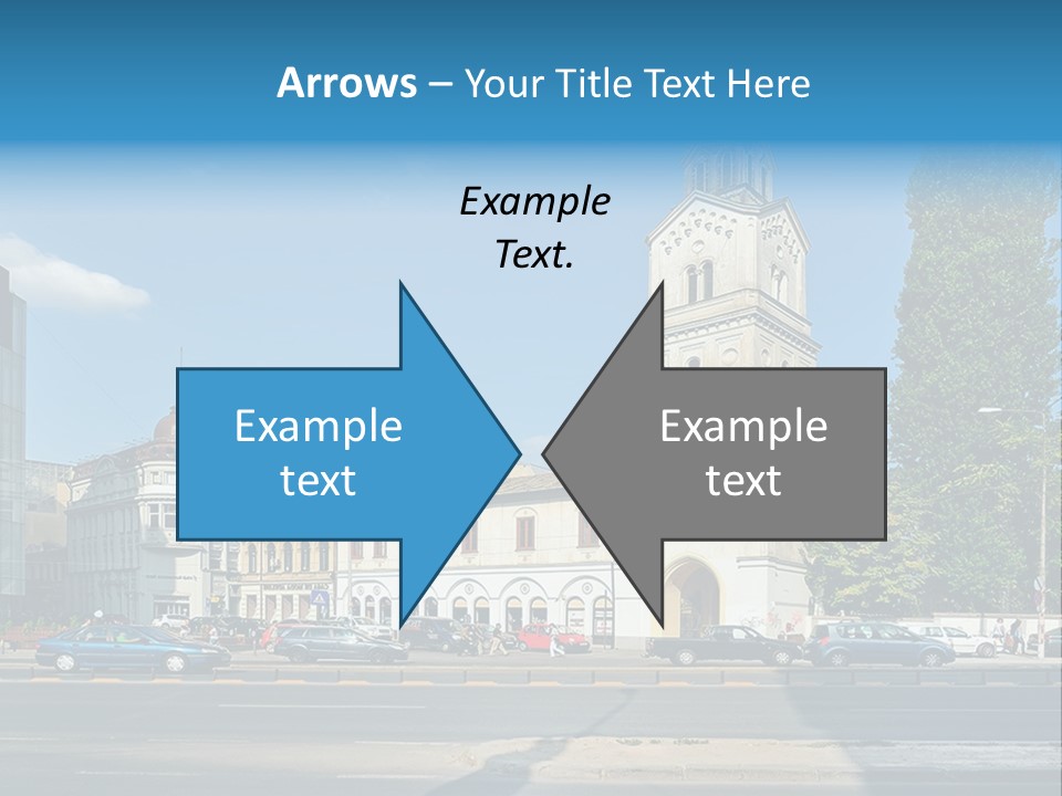 A Church With A Steeple On A Sunny Day PowerPoint Template