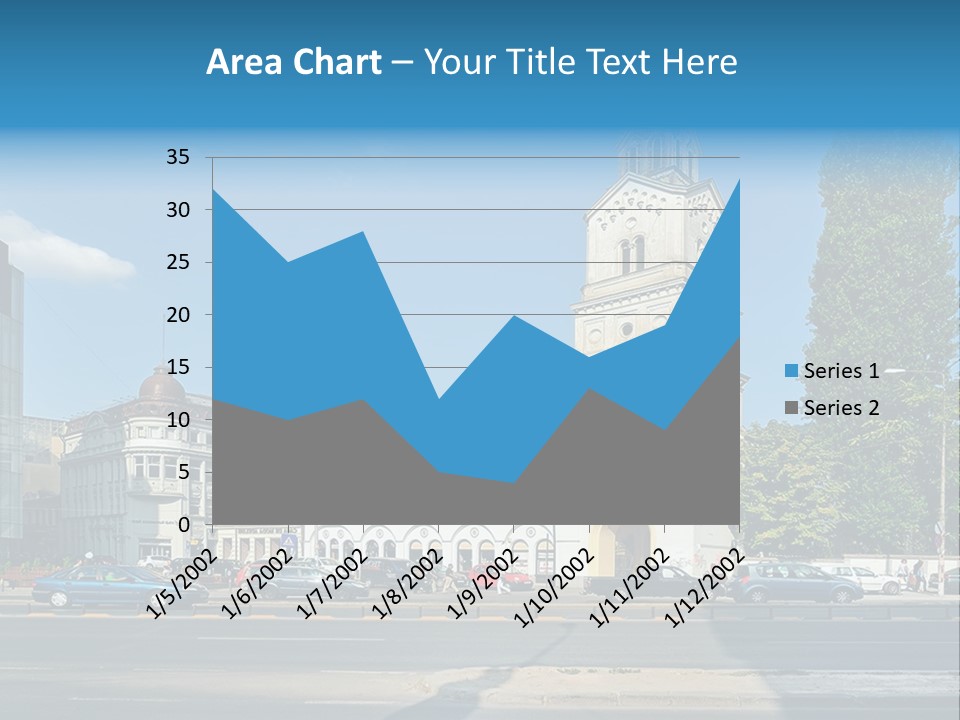 A Church With A Steeple On A Sunny Day PowerPoint Template