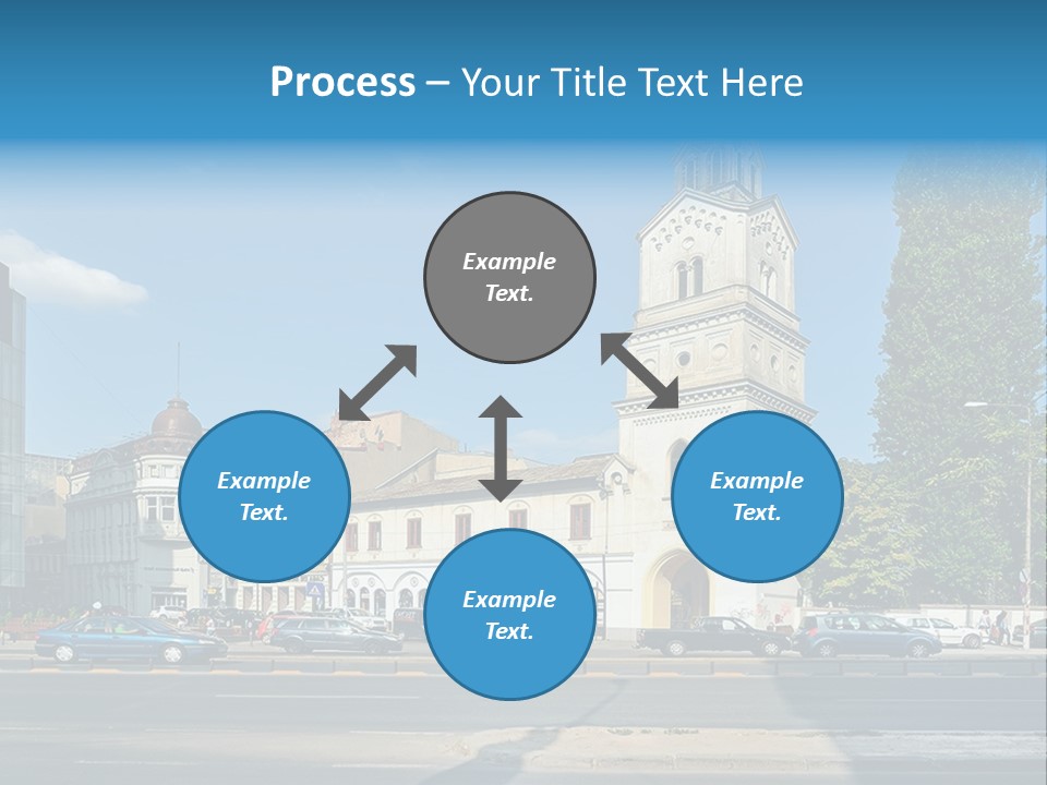 A Church With A Steeple On A Sunny Day PowerPoint Template