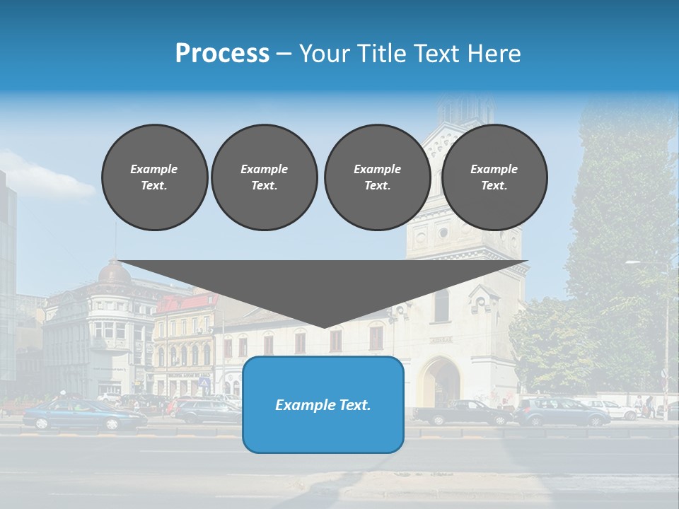 A Church With A Steeple On A Sunny Day PowerPoint Template