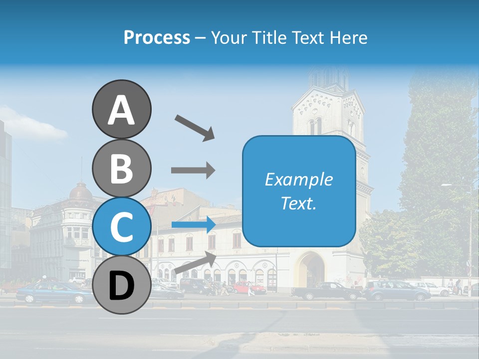 A Church With A Steeple On A Sunny Day PowerPoint Template