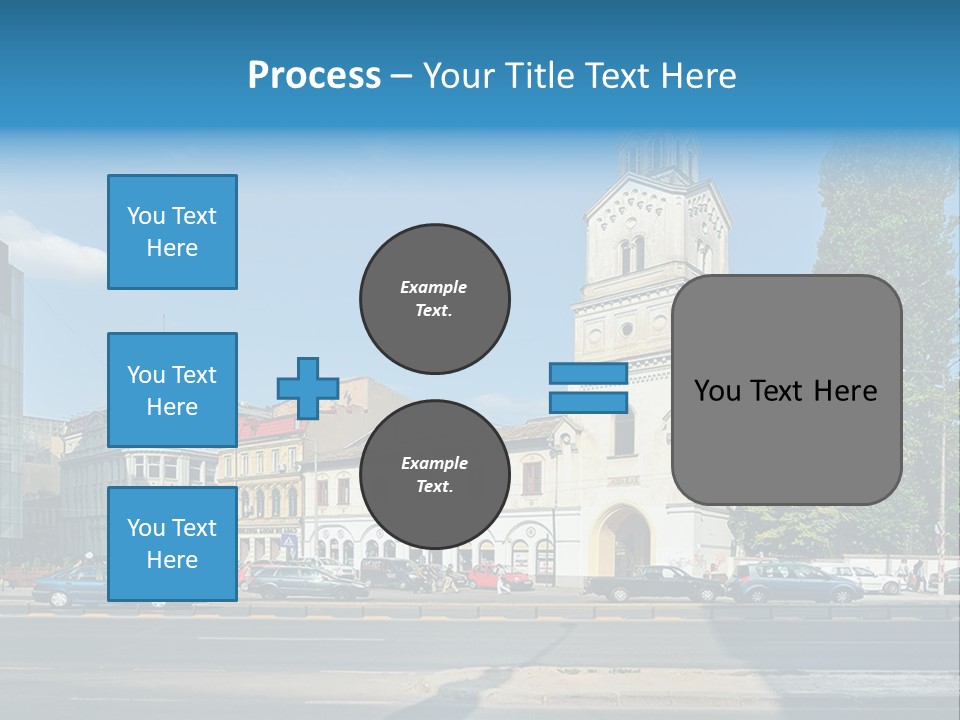 A Church With A Steeple On A Sunny Day PowerPoint Template