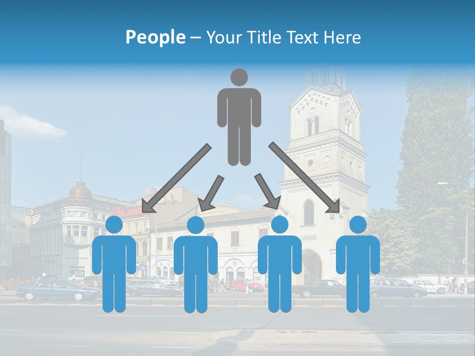 A Church With A Steeple On A Sunny Day PowerPoint Template