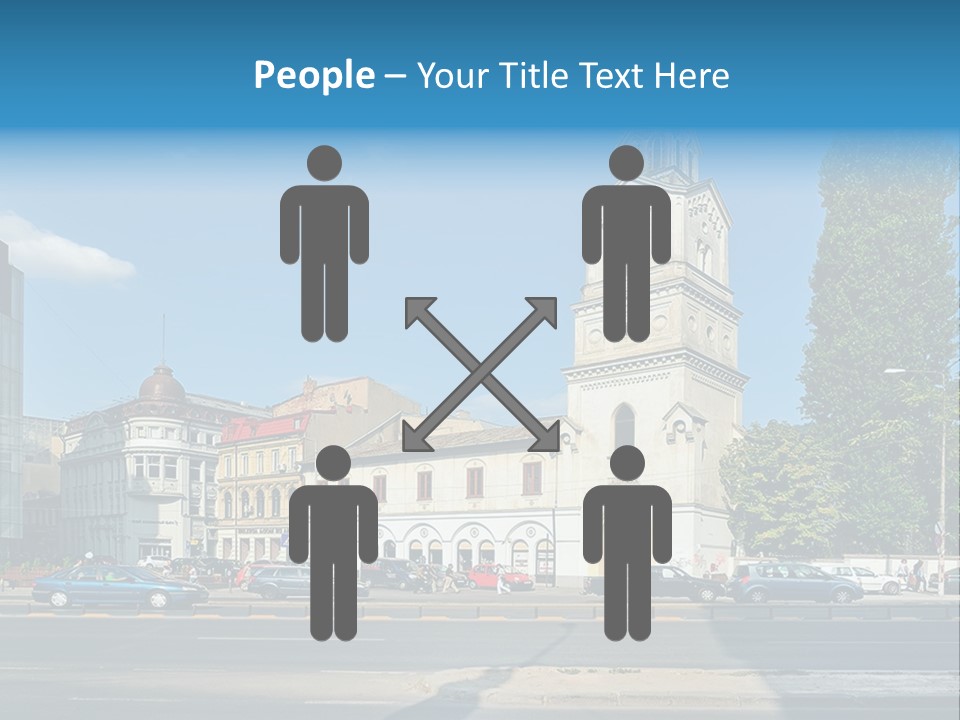 A Church With A Steeple On A Sunny Day PowerPoint Template