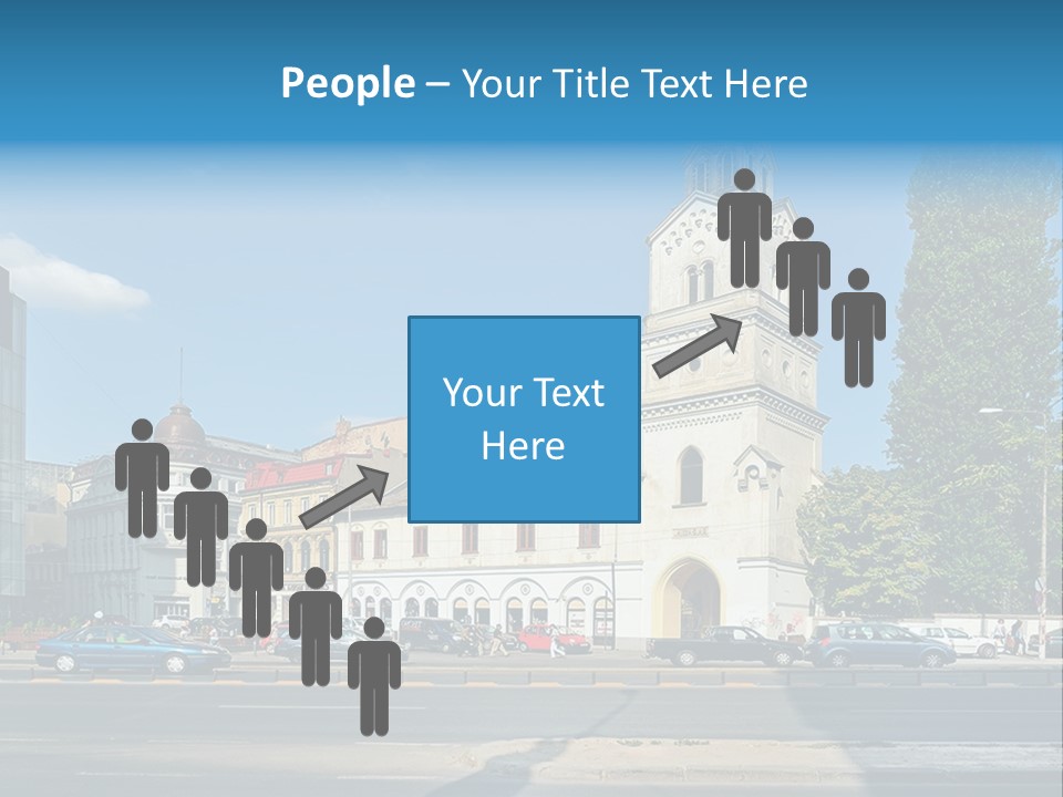 A Church With A Steeple On A Sunny Day PowerPoint Template