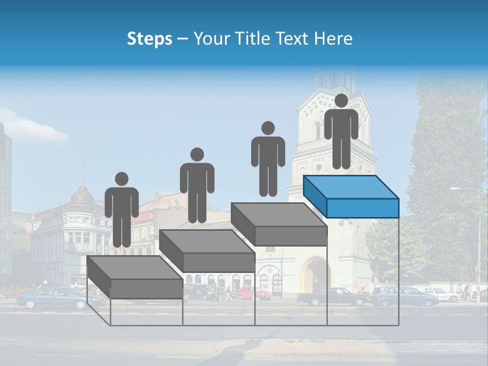 A Church With A Steeple On A Sunny Day PowerPoint Template