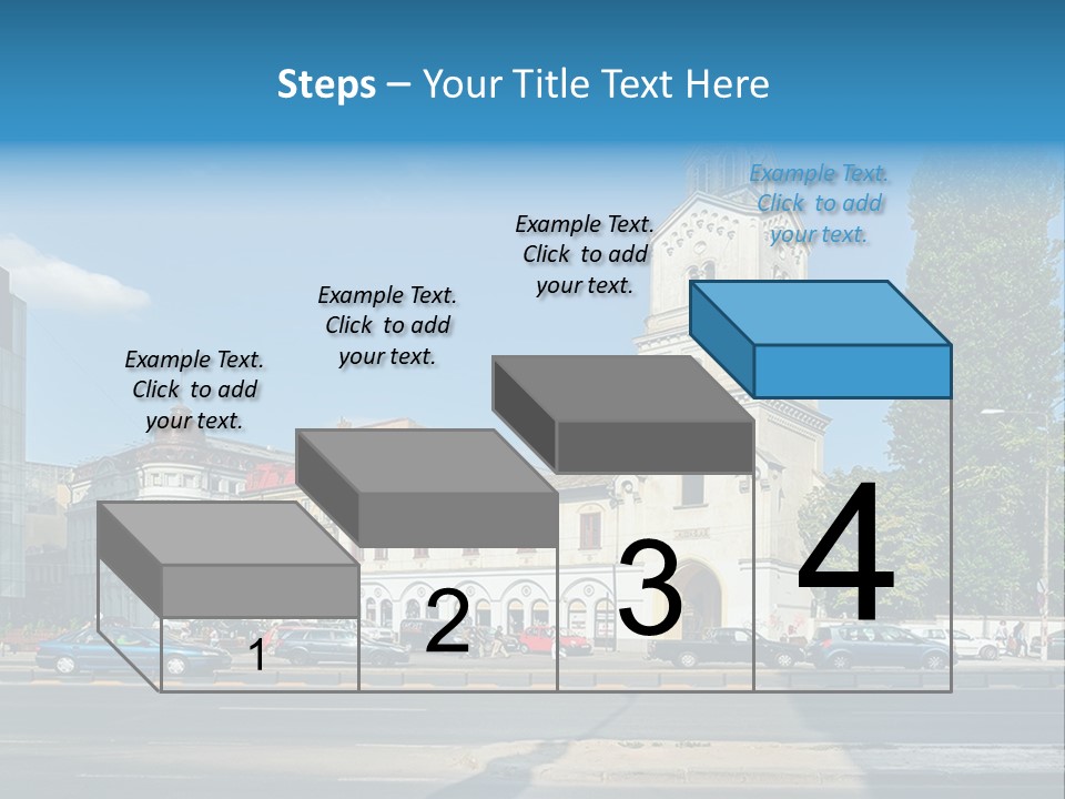 A Church With A Steeple On A Sunny Day PowerPoint Template