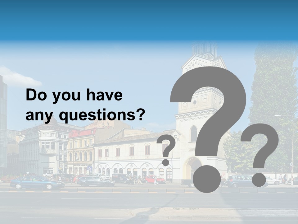 A Church With A Steeple On A Sunny Day PowerPoint Template