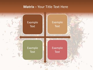A Pile Of Different Colored Teas On A White Surface PowerPoint Template
