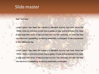 A Pile Of Different Colored Teas On A White Surface PowerPoint Template