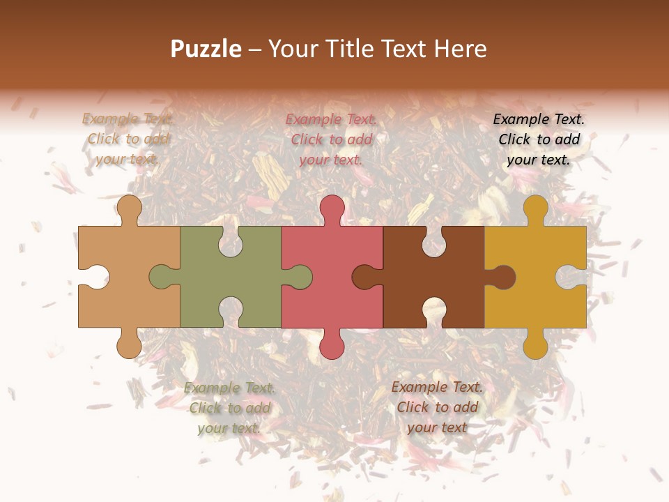 A Pile Of Different Colored Teas On A White Surface PowerPoint Template