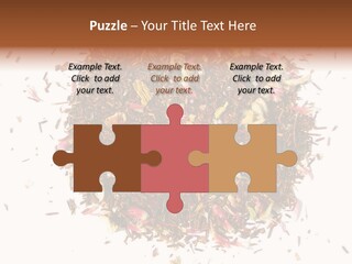 A Pile Of Different Colored Teas On A White Surface PowerPoint Template