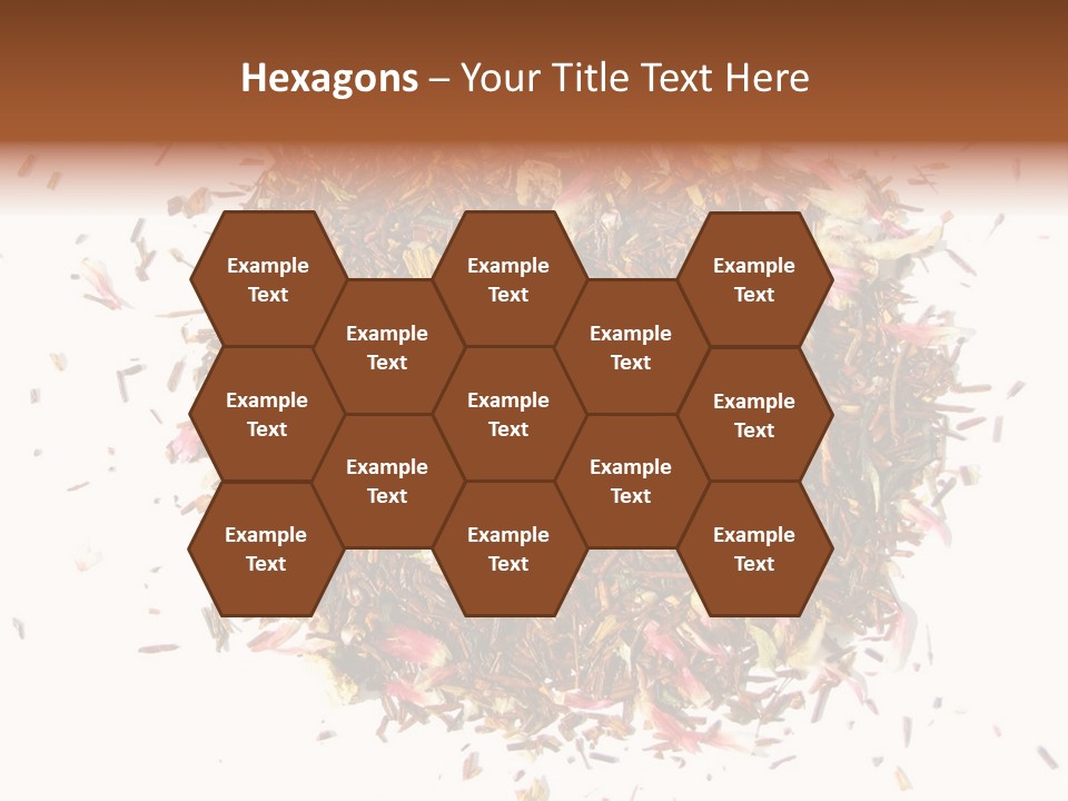 A Pile Of Different Colored Teas On A White Surface PowerPoint Template