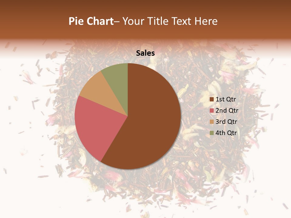 A Pile Of Different Colored Teas On A White Surface PowerPoint Template