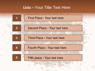 A Pile Of Different Colored Teas On A White Surface PowerPoint Template
