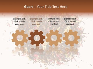 A Pile Of Different Colored Teas On A White Surface PowerPoint Template