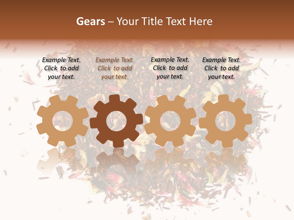 A Pile Of Different Colored Teas On A White Surface PowerPoint Template
