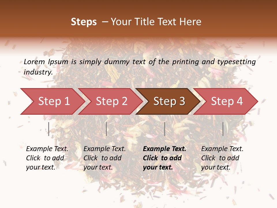 A Pile Of Different Colored Teas On A White Surface PowerPoint Template