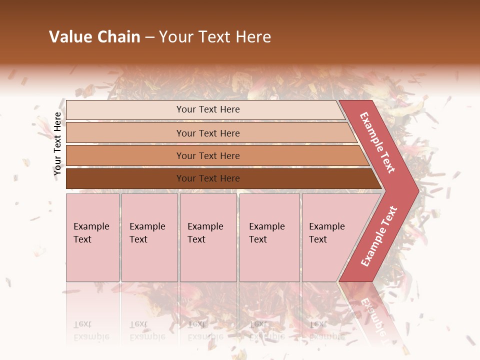 A Pile Of Different Colored Teas On A White Surface PowerPoint Template