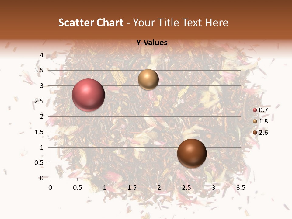 A Pile Of Different Colored Teas On A White Surface PowerPoint Template