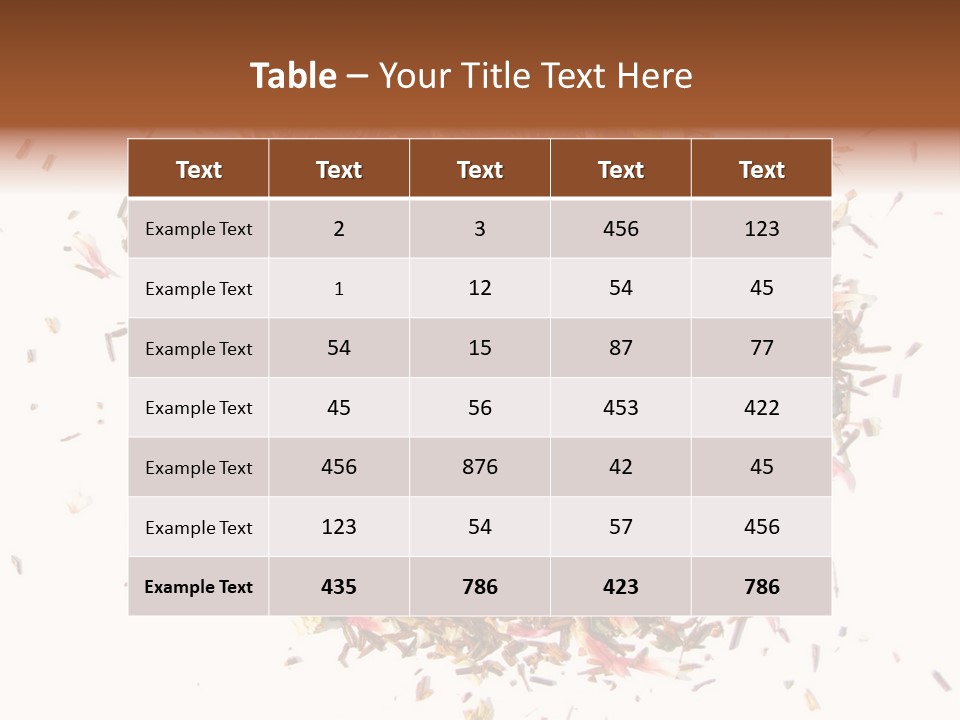A Pile Of Different Colored Teas On A White Surface PowerPoint Template