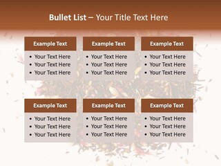 A Pile Of Different Colored Teas On A White Surface PowerPoint Template