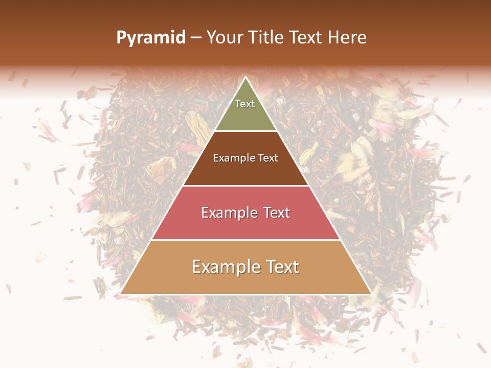 A Pile Of Different Colored Teas On A White Surface PowerPoint Template