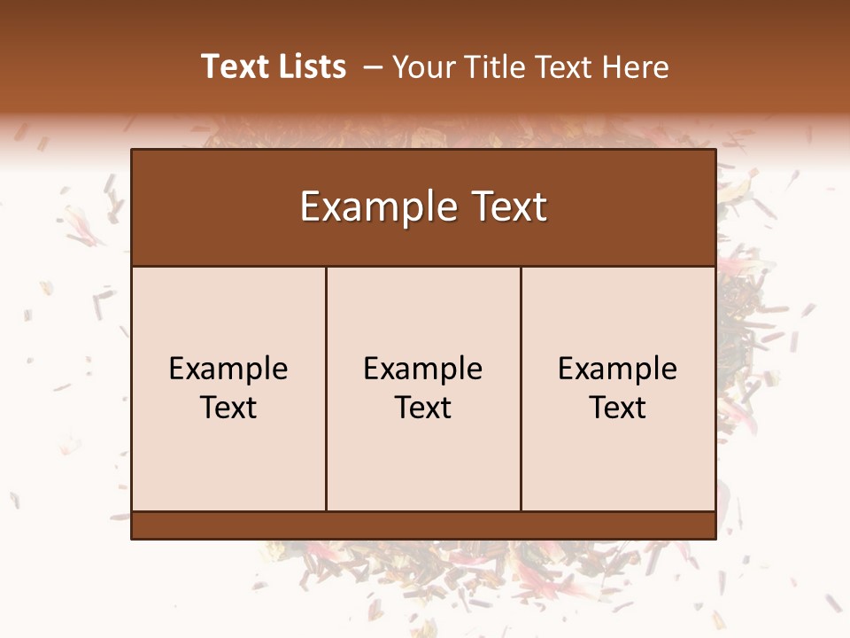 A Pile Of Different Colored Teas On A White Surface PowerPoint Template