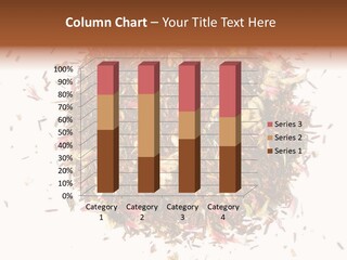 A Pile Of Different Colored Teas On A White Surface PowerPoint Template