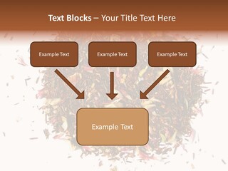 A Pile Of Different Colored Teas On A White Surface PowerPoint Template