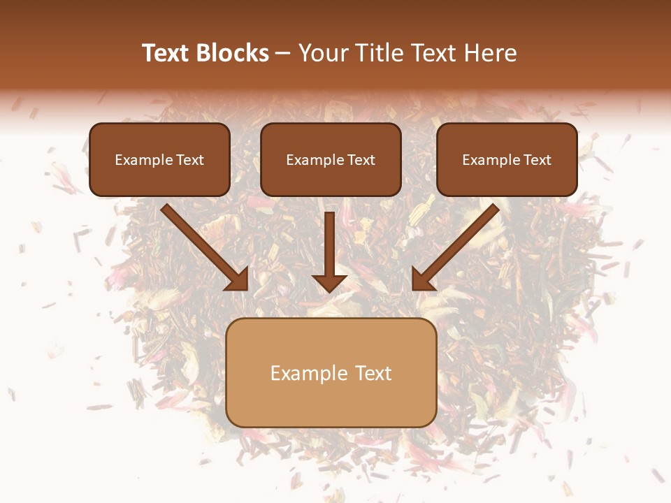 A Pile Of Different Colored Teas On A White Surface PowerPoint Template