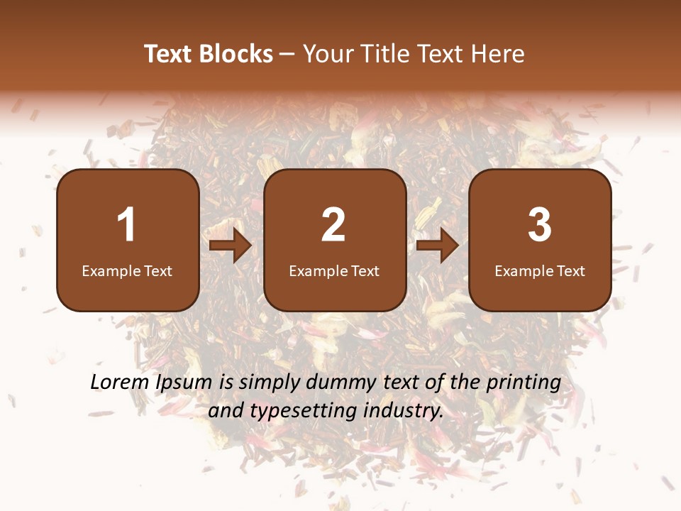 A Pile Of Different Colored Teas On A White Surface PowerPoint Template